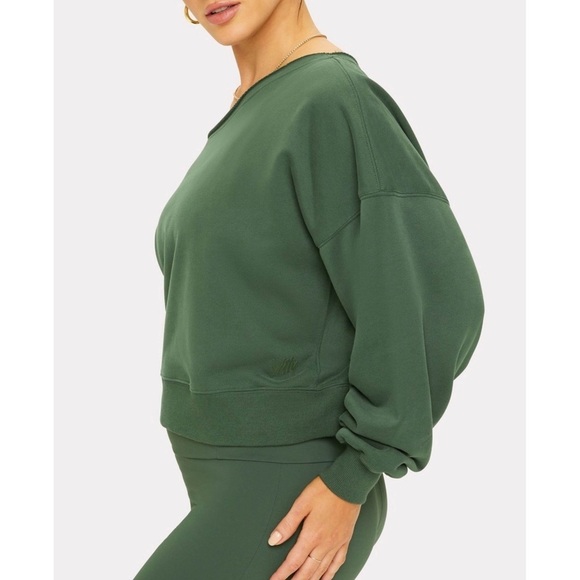 YITTY • Deep Cactus Major Label Everyday Off-The-Shoulder Terry Sweatshirt - Picture 4 of 12